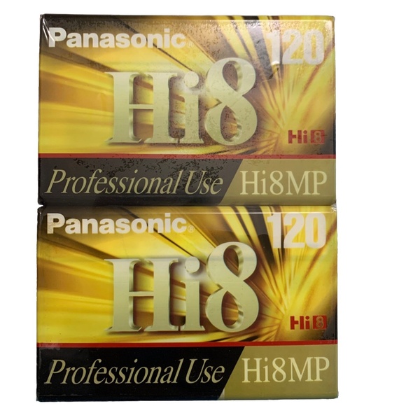 Panasonic 2 Pack Hi8 MP 120 Professional Use 8mm Camcorder Video Tapes Sealed - Picture 1 of 7